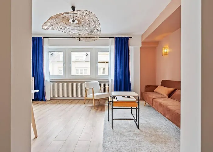 Appartement Contemporain 1br Retro Chic Quartier Bonnevoie Luxemburg